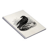  Raven Black Bird Crow Persoonlijke vogels Notitieboek (Rechterzijde)