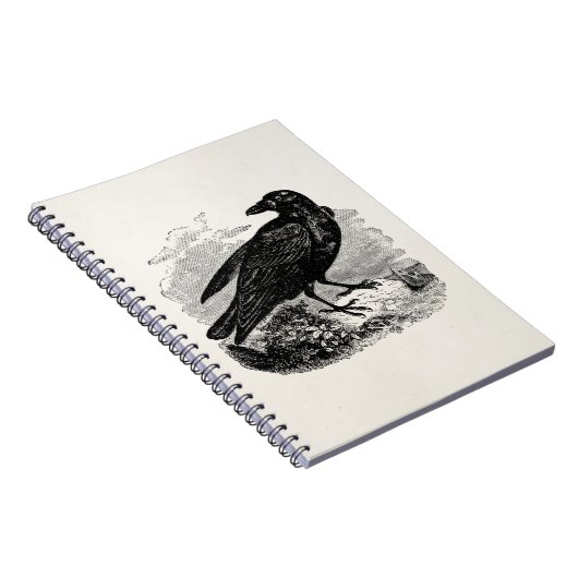 Raven Black Bird Crow Persoonlijke vogels Notitieboek (Rechterzijde)