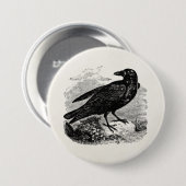  Raven Black Bird Crow Persoonlijke vogels Ronde Button 7,6 Cm (Voorkant /achterkant)