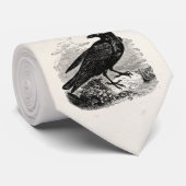  Raven Black Bird Crow Persoonlijke vogels Stropdas (Opgerold)