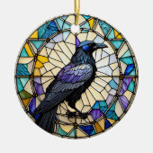 Raven Black Bird Keramisch Decoratief Ornament (Voorkant)