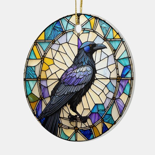 Raven Black Bird Keramisch Decoratief Ornament (Links)