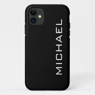 Raven Black effen kleur Minimalistische naam Case-Mate iPhone Case