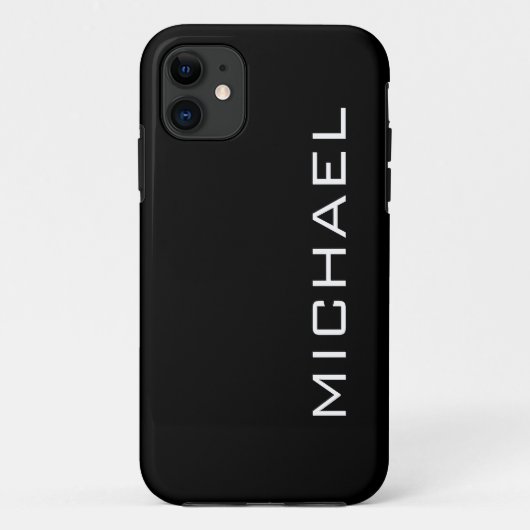 Raven Black effen kleur | Minimalistische naam Case-Mate iPhone Case (Achterkant)