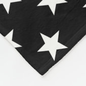 Raven Black en Diva Pink Stars Monogram Fleece Deken (Hoek)