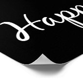 Raven Black en White Birthday Song Personalized Poster (Hoek)