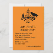 Raven Black Halloween Invitation Kaart (Voorkant)