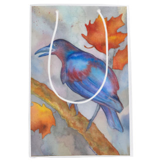 Raven Blackbird Art Gift Bag Medium Cadeauzakje