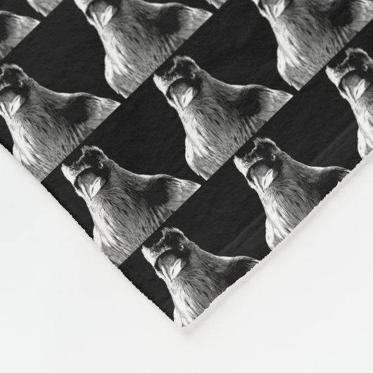 Raven Blanket Native Spirit Animal Fleece Blanket (Hoek)