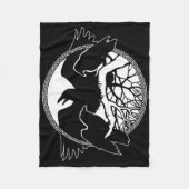 Raven Blanket Native Spirit Animal Fleece Blanket (Voorkant)