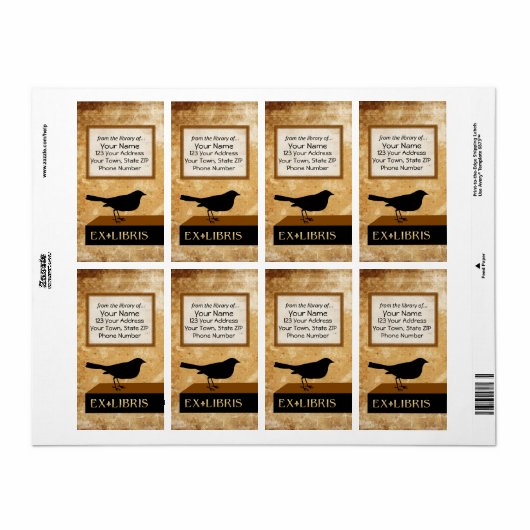 Raven Book Bord Etiket (Full Sheet)