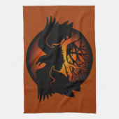 Raven Bord First Nations Raven Art Serving Borden Theedoek (Verticaal)