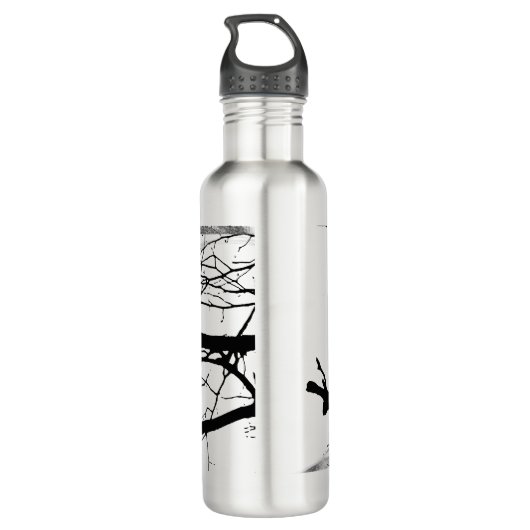 Raven Bottle van Alexandra Cook Waterfles (Achterkant)