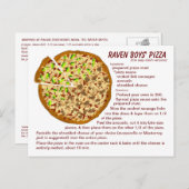 Raven Boys' Pizza Recipe Briefkaart (Voorkant / Achterkant)