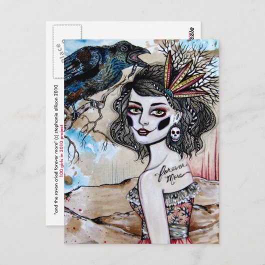 Raven Briefkaart (Voorkant / Achterkant)