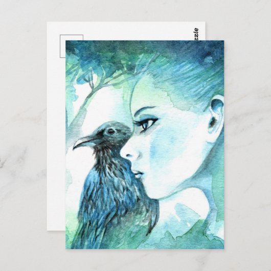 Raven Briefkaart (Voorkant / Achterkant)