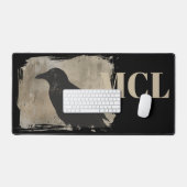 Raven bureau-accessoire met beige initiaal bureaumat (Keyboard & Muis)