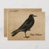 Raven Burlap Briefkaart personaliseren (Voorkant / Achterkant)