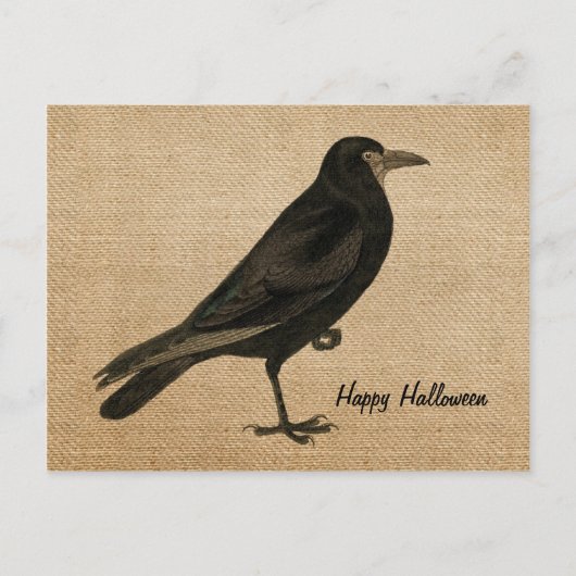 Raven Burlap Briefkaart personaliseren (Voorkant)