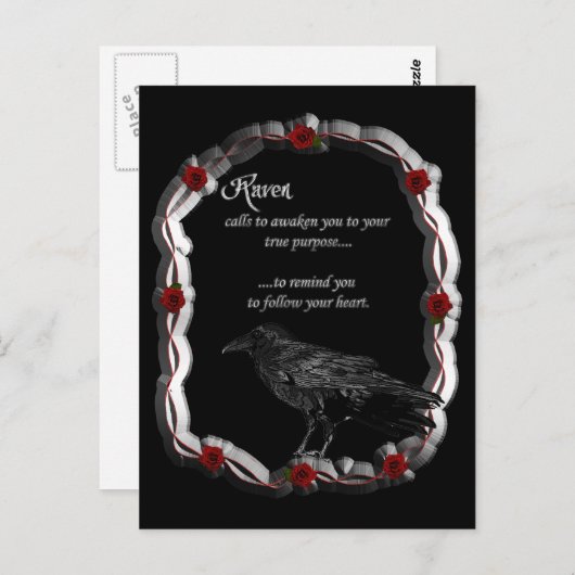 Raven Calling Briefkaart (Voorkant / Achterkant)