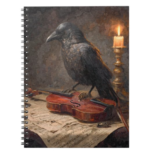 Raven Candlelit Viool Notitieboek (Voorkant)