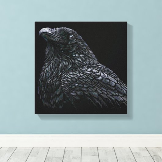 Raven Canvas Afdruk (Insitu (Houten vloer))