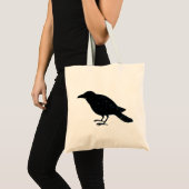Raven Canvas tas Raven Crow Bag Black Bird Canvas  (Voorkant (product))