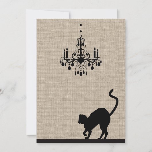 Raven & Chandelier op uitnodiging van Burlap Hallo (Achterkant)