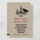 Raven & Chandelier op uitnodiging van Burlap Hallo (Voorkant / Achterkant)