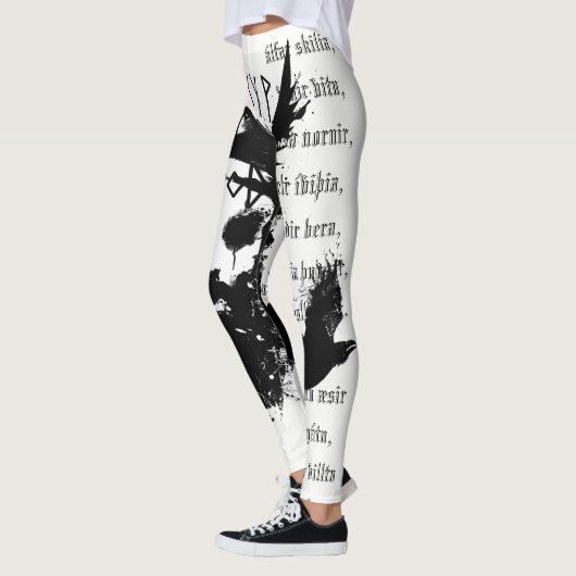 Raven Charm White Leggings van Odin (Links)
