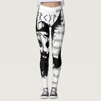 Raven Charm White Leggings van Odin