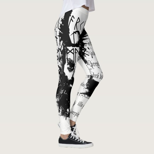 Raven Charm White Leggings van Odin (Rechts)