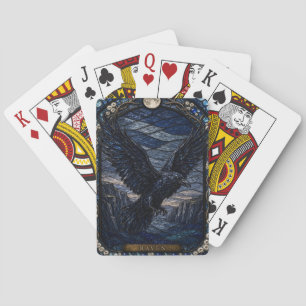 Raven Cliff Roost Illumina Glas-in-lood Pokerkaarten