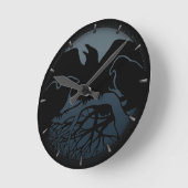 Raven Clock Native Raven Art Wall Clock Bird Gift Ronde Klok (Hoek)