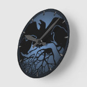 Raven Clock Native Raven Art Wall Clocks & Gifts Ronde Klok (Hoek)