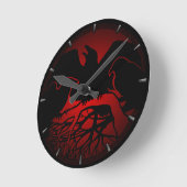 Raven Clock Native Raven Art Wall Clocks & Gifts Ronde Klok (Hoek)