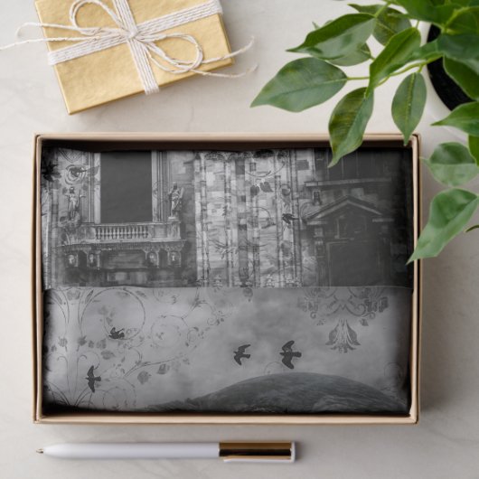 Raven Collage Tissue Tissuepapier (Geschenk)