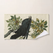 Raven (Common Raven) van Audubon Birds of America Bad Handdoek (Handdoek)