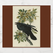 Raven (Common Raven) van Audubon Birds of America Bier Etiket (Enkel label)