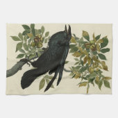 Raven (Common Raven) van Audubon Birds of America Theedoek (Horizontaal)