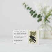 Raven (Common Raven) van Audubon Birds of America Visitekaartje (Staand voorkant)