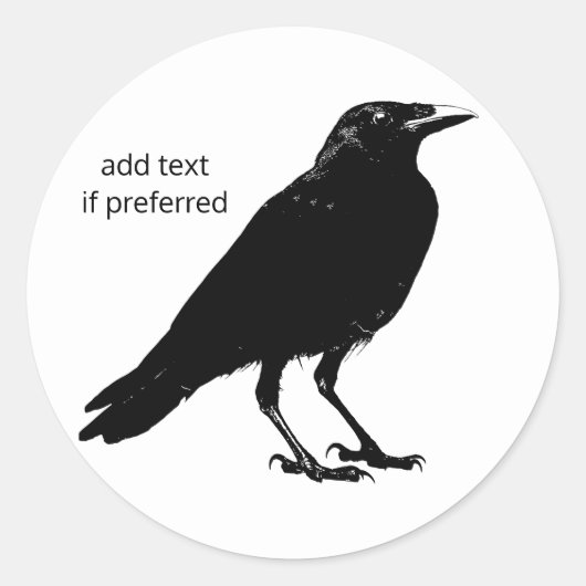 Raven Corvid Bird Stickers (Voorkant)