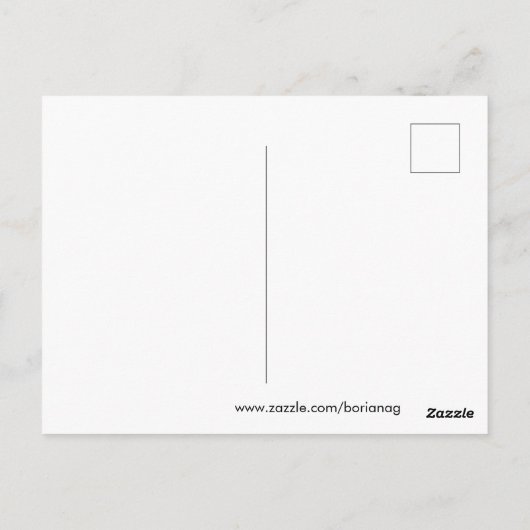 Raven Creepy Crow Bright Gothic Ink Art Briefkaart (Achterkant)