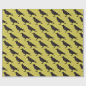 Raven Creepy Crow Bright Gothic Ink Art Cadeaupapier (Vlak)