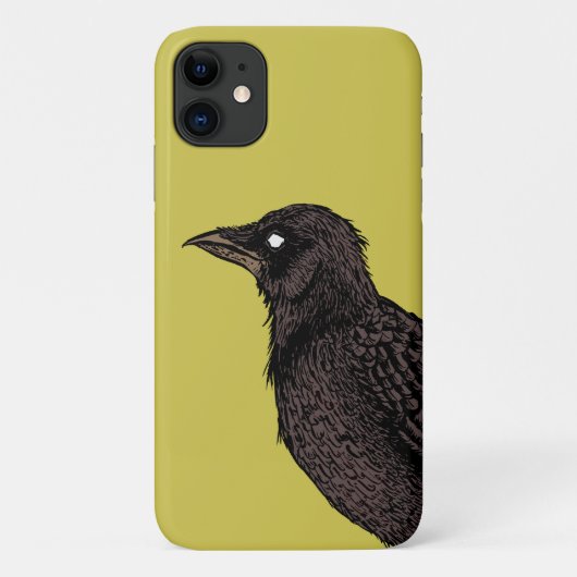 Raven Creepy Crow Bright Gothic Ink Art Case-Mate iPhone Case (Achterkant)