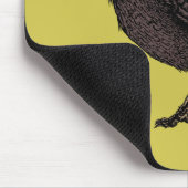 Raven Creepy Crow Bright Gothic Ink Art Muismat (Hoek)