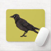 Raven Creepy Crow Bright Gothic Ink Art Muismat (Met muis)