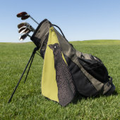 Raven Creepy Crow Bright Gothic Ink Art Name Golfhanddoek (Groen)