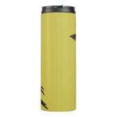 Raven Creepy Crow Bright Gothic Ink Art Name Thermosbeker (Achterkant)