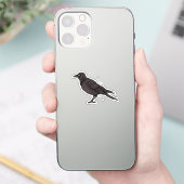 Raven Creepy Crow Bright Gothic Ink Art Sticker (Telefoon)